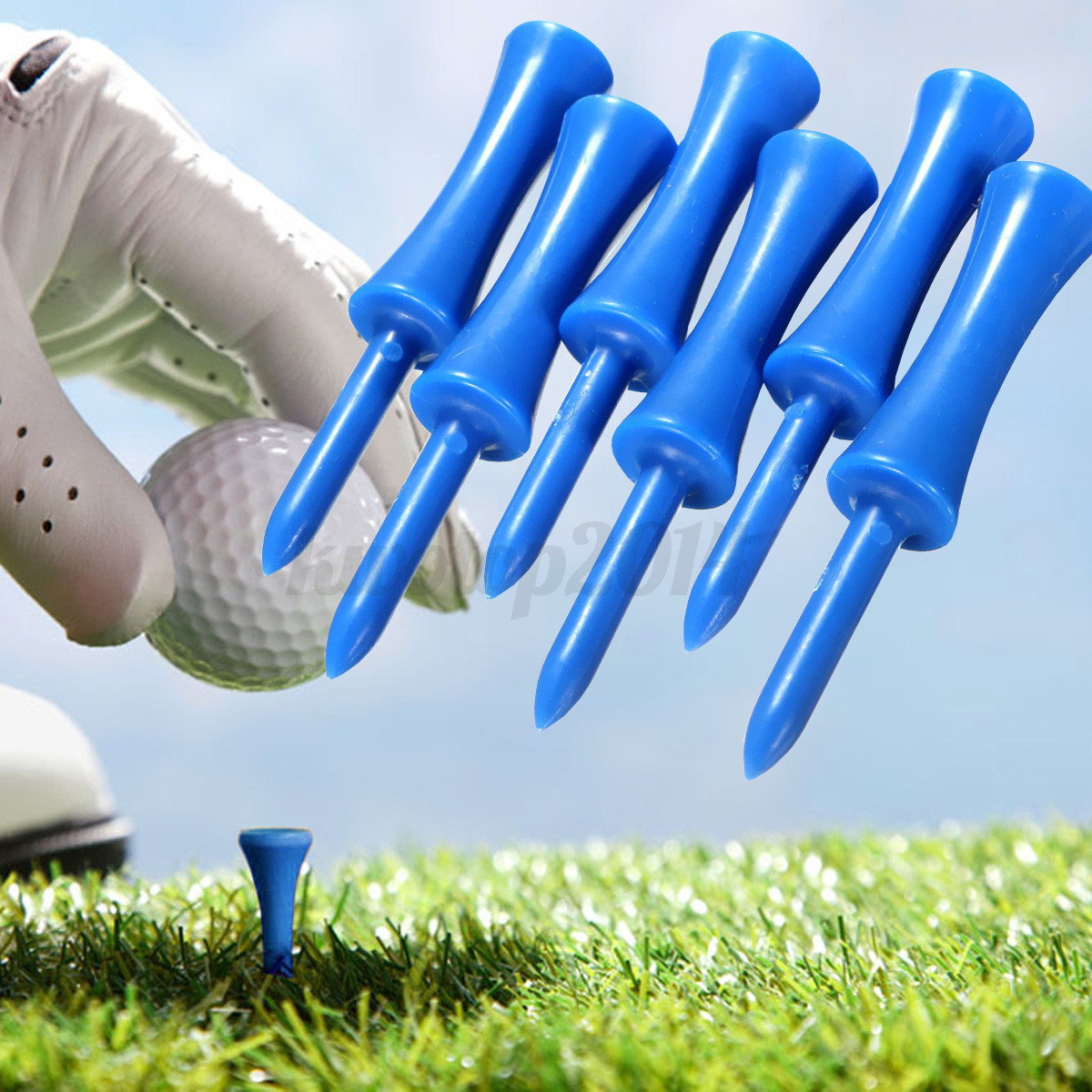 100pcs Plastic Step Down Golf Tees System Evolution Castle Tee Height 68mm Blue | eBay