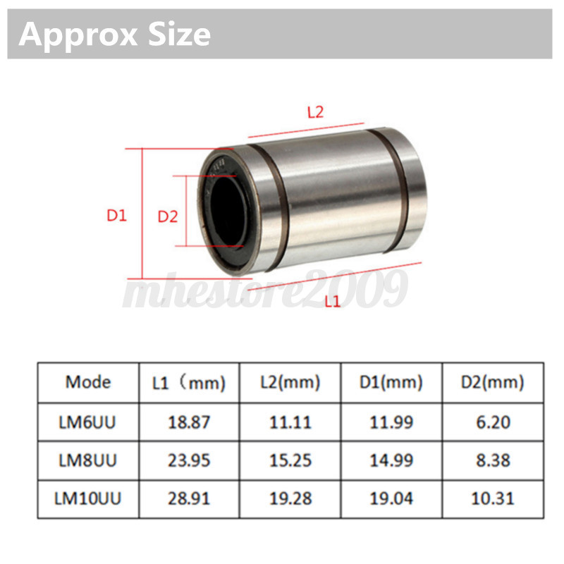 Линейный подшипник lm8uu чертеж