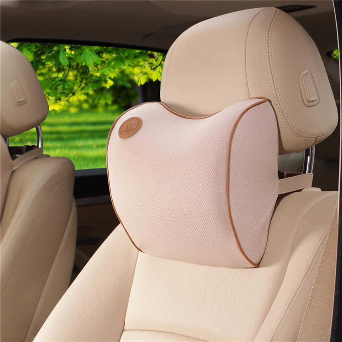 Car-Seat-Headrest-Pad-Memory-Foam-Travel-Pillow-Head-Neck-...