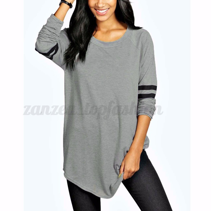 S 5XL ZANZEA Retro Womens O Neck Long Sleeve Split Baggy