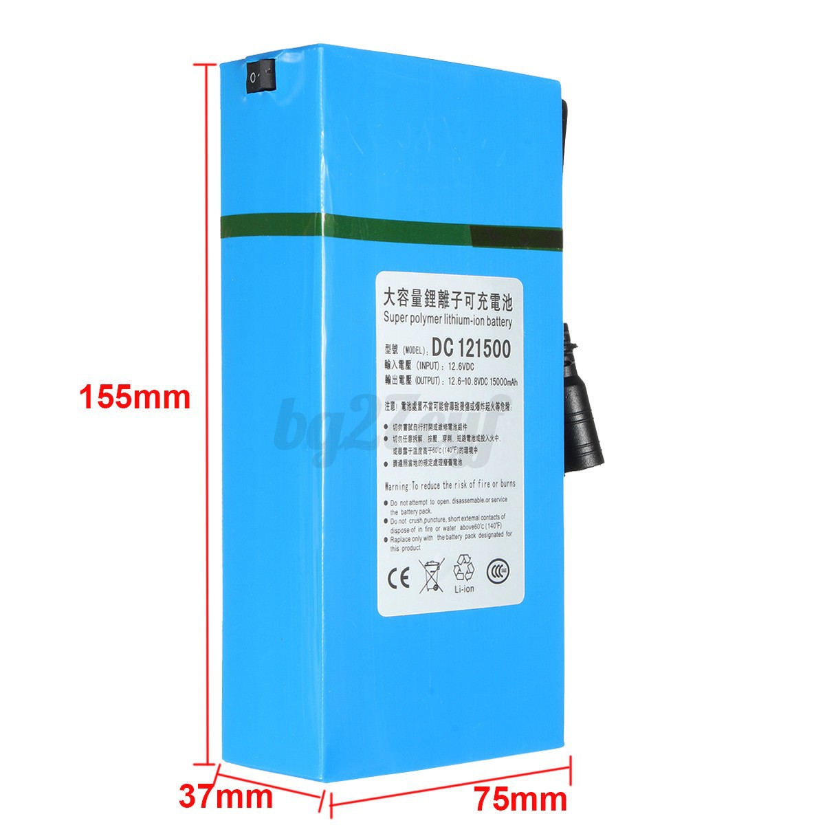 how 12v 6v to reduce 12V Rechargeable Portable DC 12150 Li 15000mAh DC ion