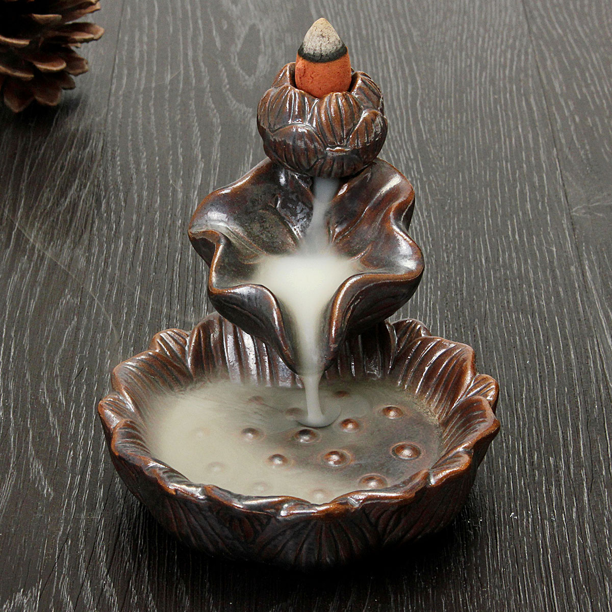 BACKFLOW CERAMIC Cone Incense Smoke Burner Censer Back Down Tower Holder Decor - £1.83 | PicClick UK