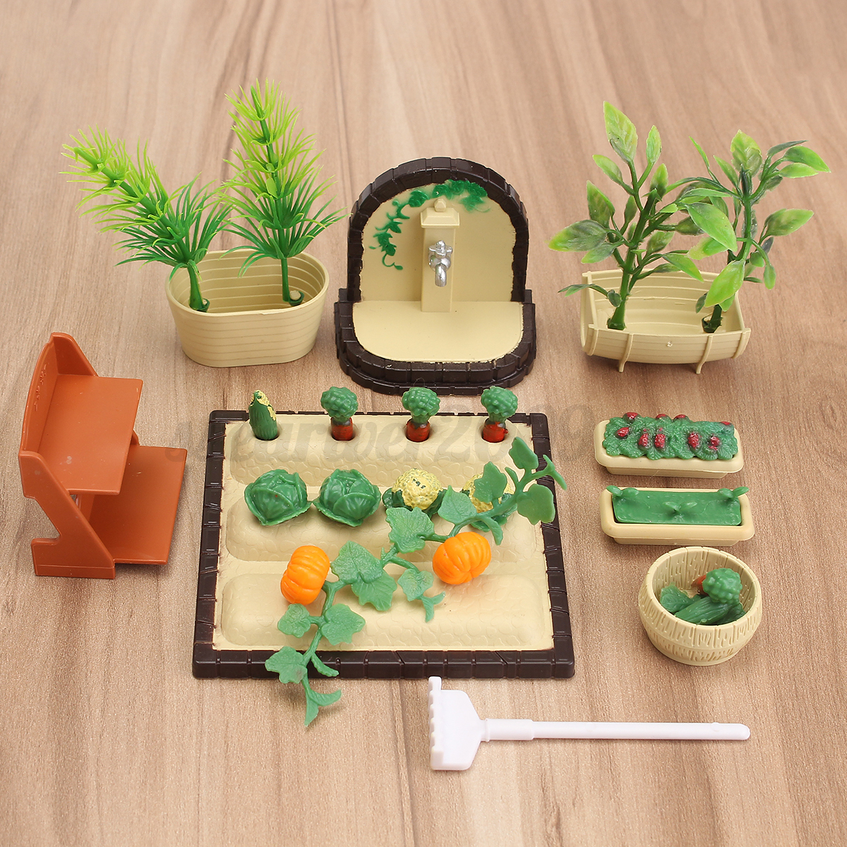 miniature toy garden set